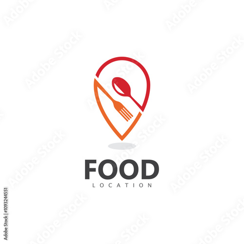 Food Location Logo Design Template