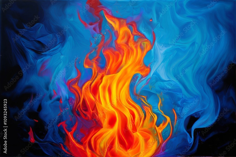 passions flame a vibrant multicolored flame engulfing an artist passions flame a vibrant multicolored flame engulfing an artist