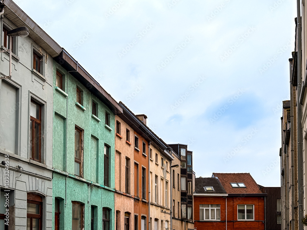 Naklejka premium Street view of Ghent, Belgium