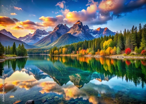 Piero's Journey Through Nature: Captivating Landscape with Majestic Mountains and Serene Waters, Perfectly Framed for Inspirational Travel and Adventure Themes