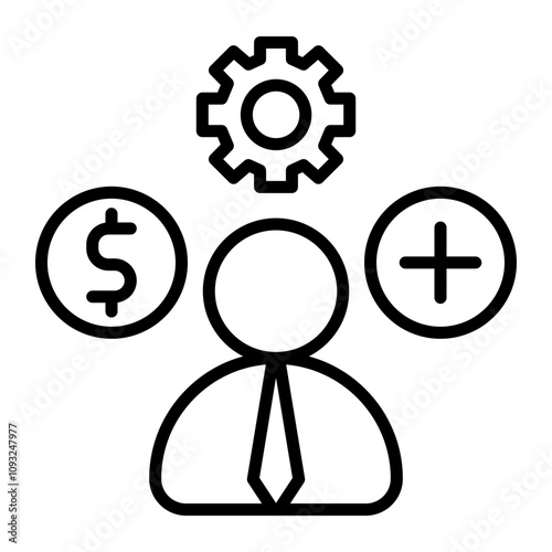 Employee Benefits Vector Line Icon Design