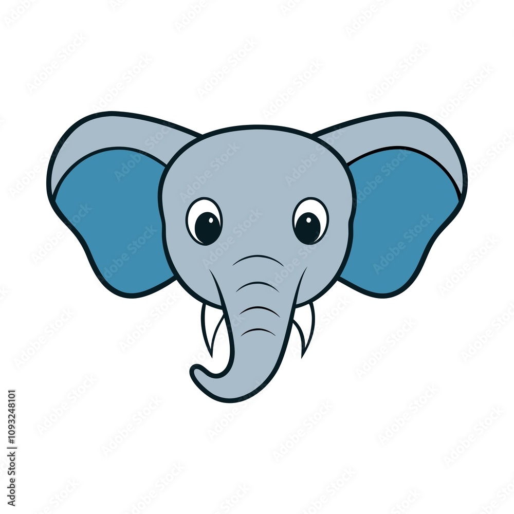 Elephant head vector illustration Elephant head vector illustration