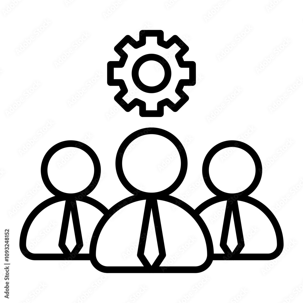 Staffing Vector Line Icon Design Staffing Vector Line Icon Design