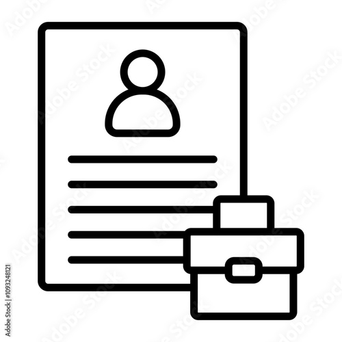 Resume Vector Line Icon Design
