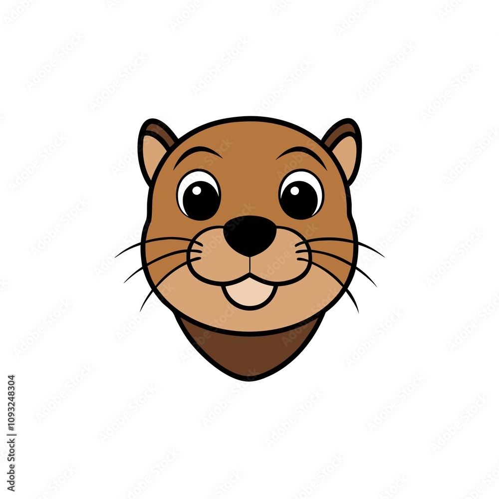 Otter head vector illustration Otter head vector illustration
