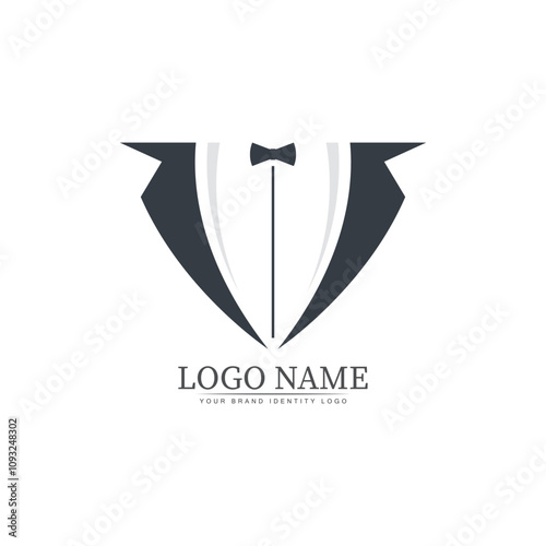 tuxedo logo template vector icon illustration design vector photo