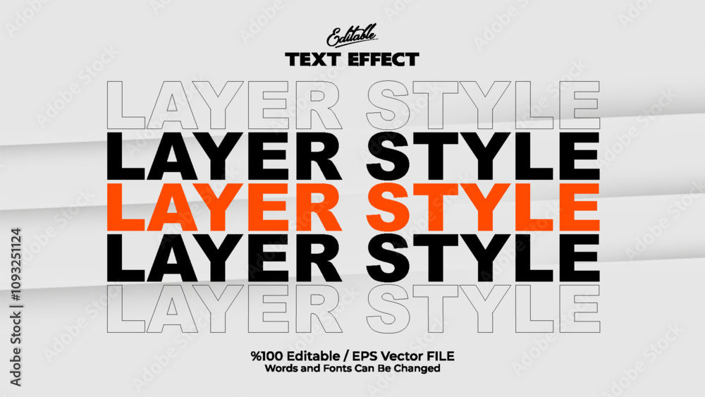 Obraz premium Reflect and layer style editable text effect