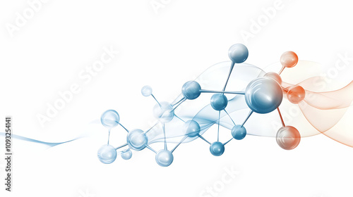 seamless pattern with molecules and atoms.abstract chemistry seamless pattern
