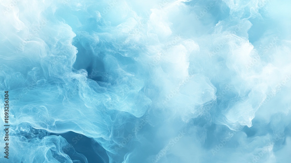 Abstract Blue Celestial Cloudscape: A Serene Digital Artwork Abstract Blue Celestial Cloudscape: A Serene Digital Artwork