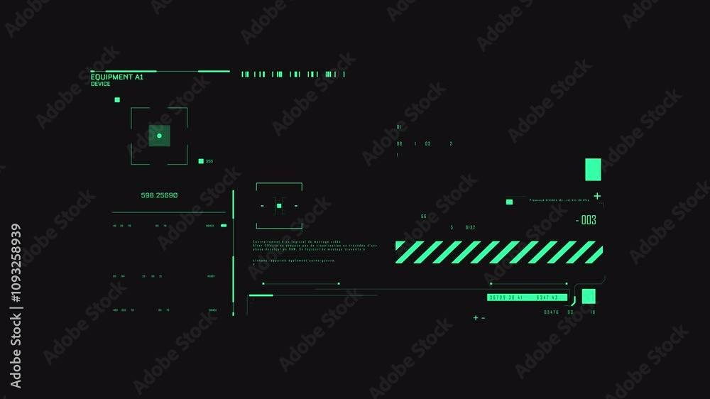 Digital Hud Element with transparent background in 4k resolution Digital Hud Element with transparent background in 4k resolution
