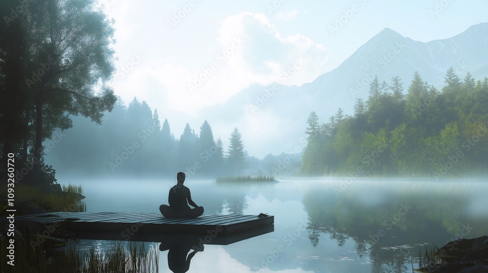 Serene Lake Meditation: Finding Peace in Nature's Embrace Serene Lake Meditation: Finding Peace in Nature's Embrace