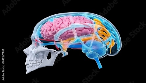 This image symbolizes advanced imaging technology by depicting a colorful brain scan with the phrase 'pet scan'. photo