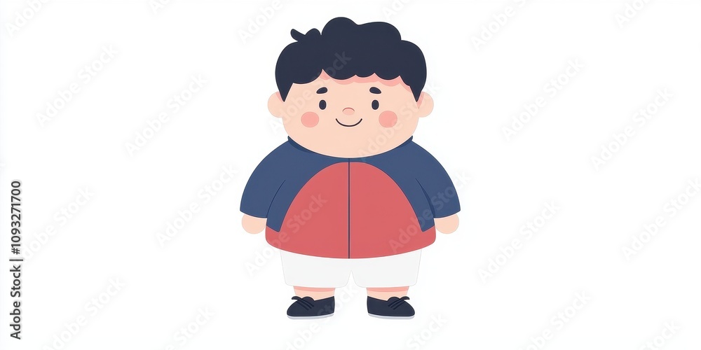 A cute, cheerful boy in a colorful outfit, smiling with a friendly demeanor. A cute, cheerful boy in a colorful outfit, smiling with a friendly demeanor.