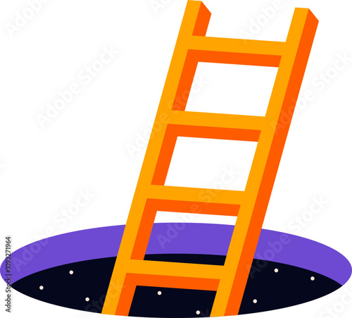 Surreal ladder illustration
