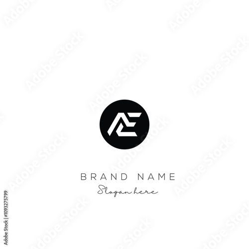 AE Letter Logo Design. Modern minimalistic creative AE letter initial icon vector template. Premium logo with Objects design. Elegant corporate identity.
