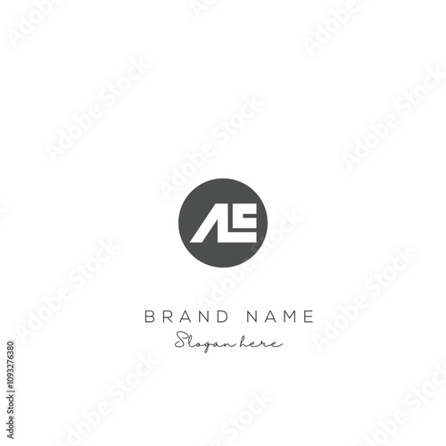 AE Letter Logo Design. Modern minimalistic creative AE letter initial icon vector template. Premium logo with Objects design. Elegant corporate identity.