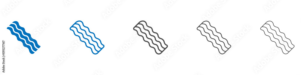 Bacon icon vector set collection for web Bacon icon vector set collection for web