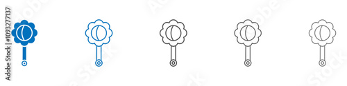 Baby rattle icon vector set collection for web