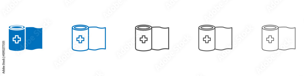 Obraz premium Bandage roll icon vector set collection for web