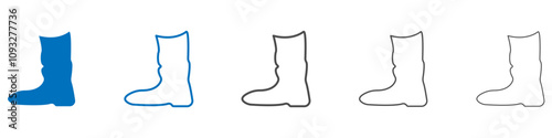 Brisk boots icon vector set collection for web