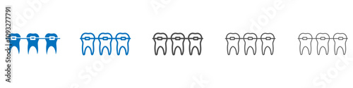 Braces icon vector set collection for web