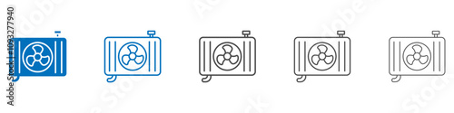 Car radiator Icon vector set collection for web