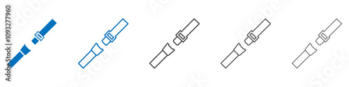 Car seat belt icon vector set collection for web