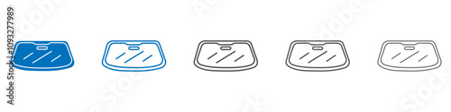 car windscreen icon vector set collection for web