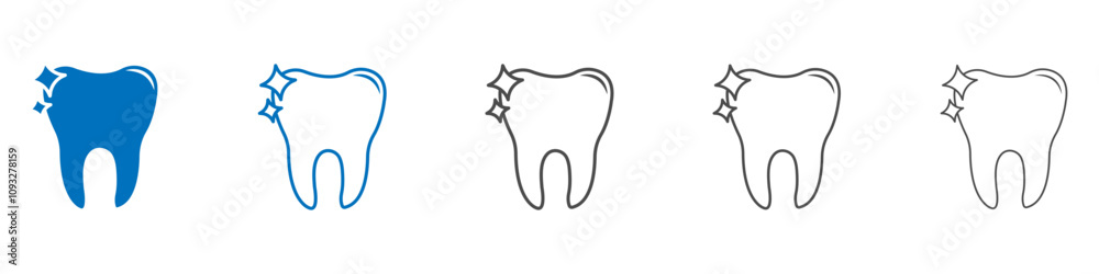 clean tooth icon vector set collection for web clean tooth icon vector set collection for web