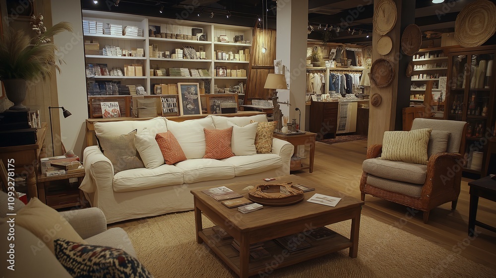 Cozy Bohemian Living Room with Sofa and Decor