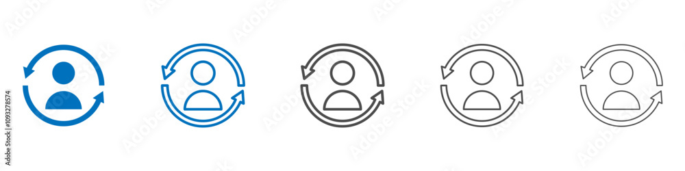 Customer retention icon vector set collection for web Customer retention icon vector set collection for web