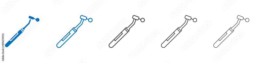 Dental drill icon vector set collection for web Dental drill icon vector set collection for web