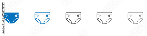 Diaper icon vector set collection for web