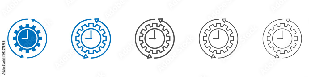 Efficiency icon vector set collection for web Efficiency icon vector set collection for web