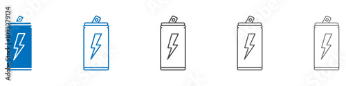 Energy drink icon vector set collection for web