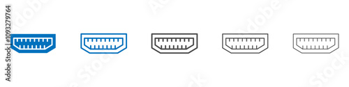 HDMI icon vector set collection for web