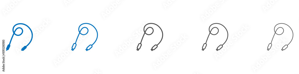 Jump rope icon vector set collection for web Jump rope icon vector set collection for web