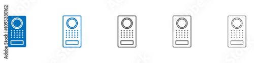 Intercom icon vector set collection for web