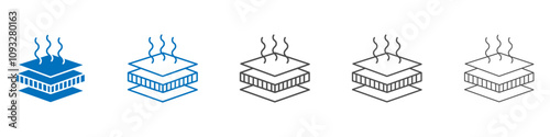 Insulation icon vector set collection for web