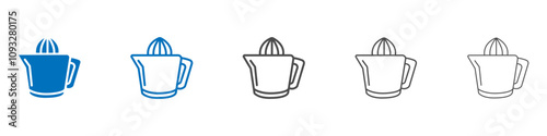 Juicer squeezer icon vector set collection for web