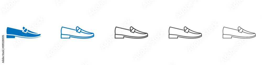 Loafer icon vector set collection for web Loafer icon vector set collection for web