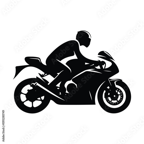 motorcycle vector on white background