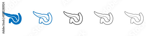 pancreas icon vector set collection for web