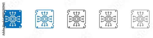 PCB icon vector set collection for web