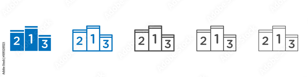 Podium icon vector set collection for web Podium icon vector set collection for web