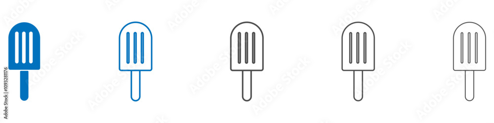 Popsicle icon vector set collection for web Popsicle icon vector set collection for web