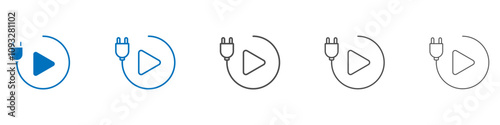 Plug and play icon vector set collection for web