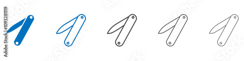 Pocket knife icon vector set collection for web