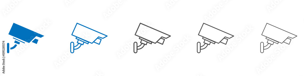 Security camera icon vector set collection for web Security camera icon vector set collection for web