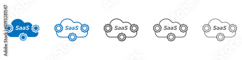 SaaS icon vector set collection for web